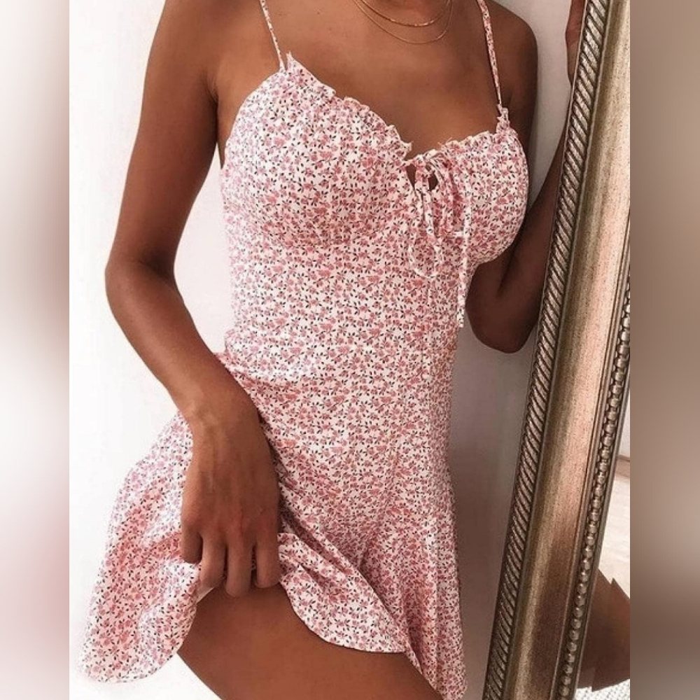 Floral Spaghetti Strap Dress